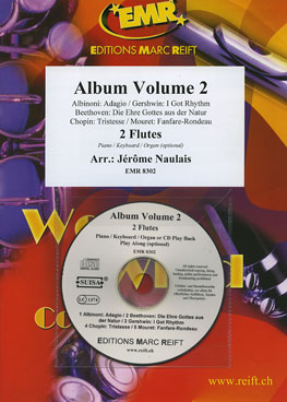 【輸入楽譜】2本のフルートとピアノまたはオルガン伴奏のための作品集第2巻/Naulais編曲:CD付